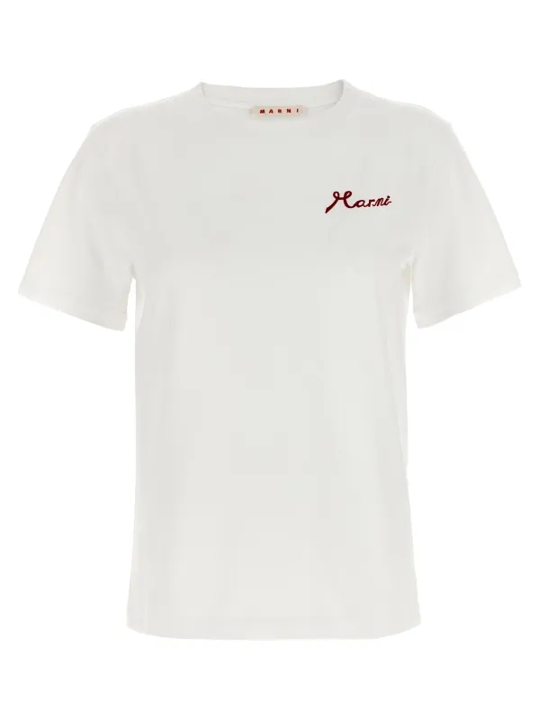 Flocked Logo T-Shirt White sold by Wanan Luxury