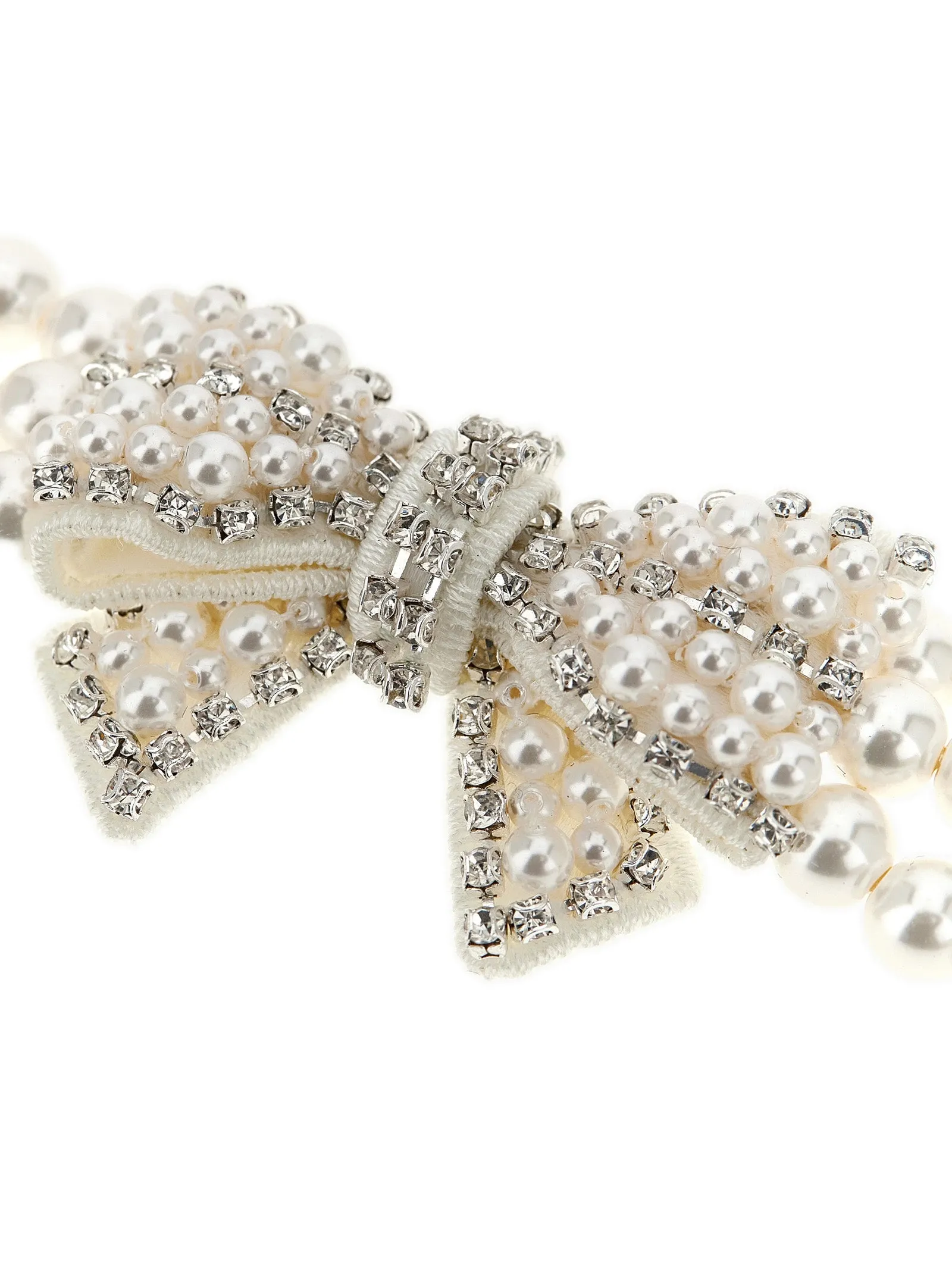 Pearl Satin Bow Jewelry White sold by Wanan Luxury product image thumbnail 2