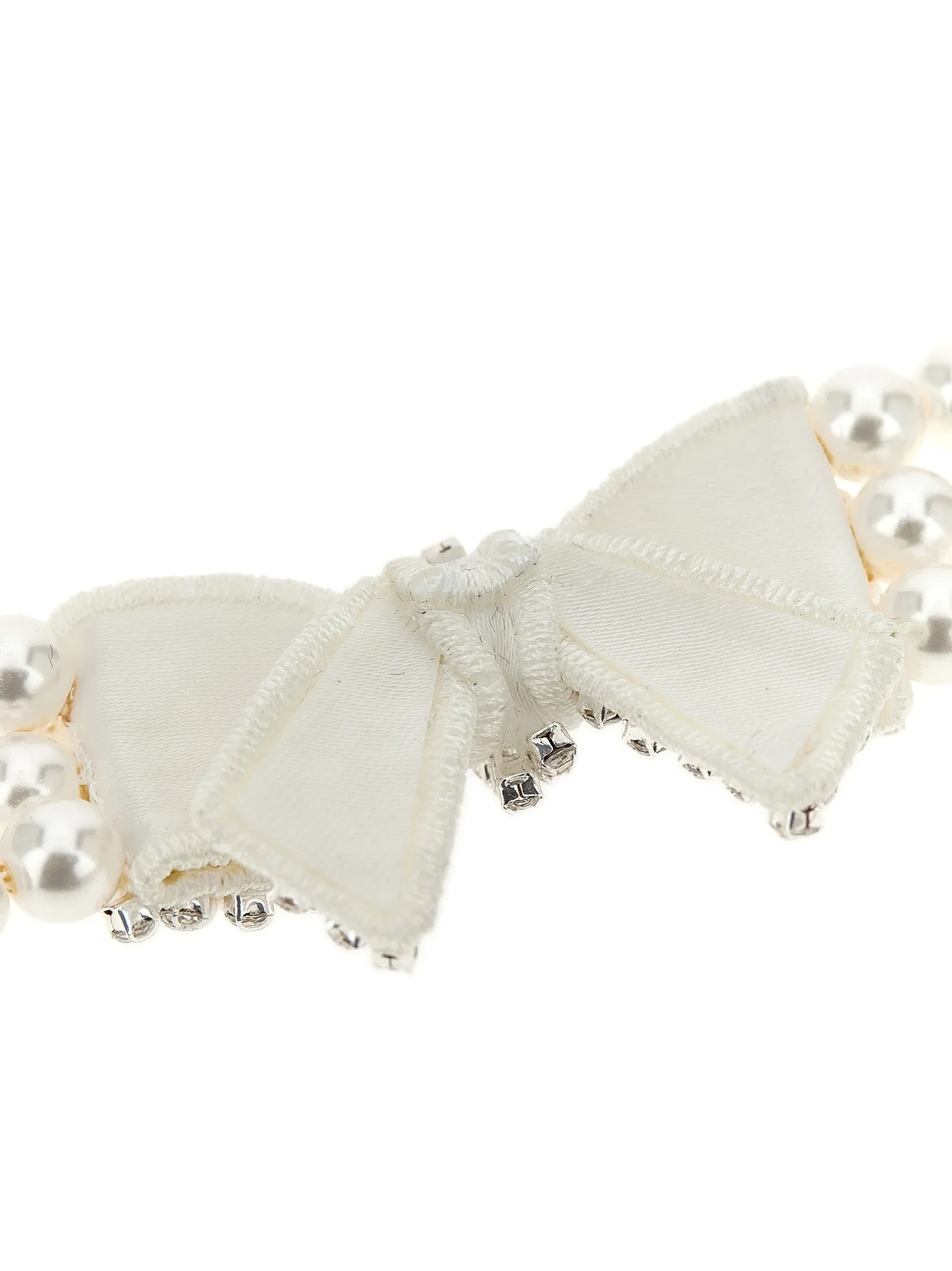 Pearl Satin Bow Jewelry White sold by Wanan Luxury product image thumbnail 3
