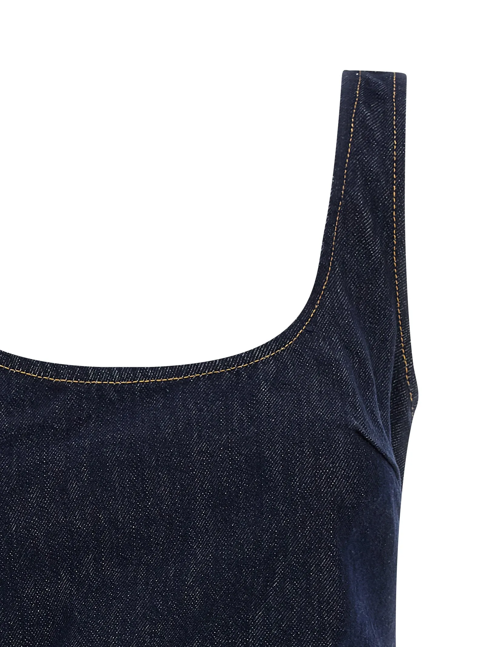 Indigo Denim 3d Flower Mini Dresses Blue sold by Wanan Luxury product image thumbnail 3