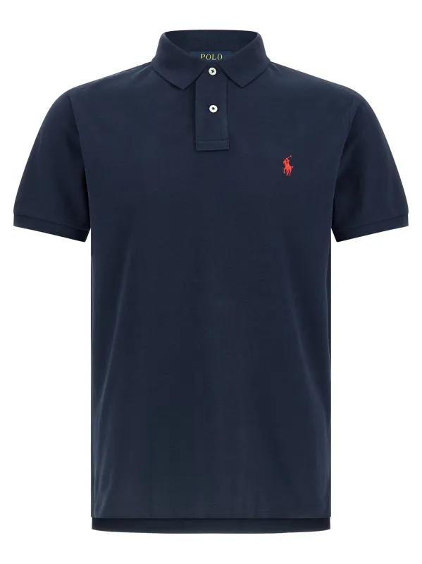 Logo Embroidery Shirt Polo Blue sold by Wanan Luxury
