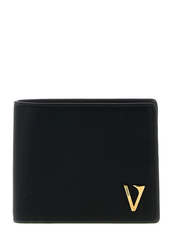 V Logo Wallets And Card Holders Black sold by Wanan Luxury