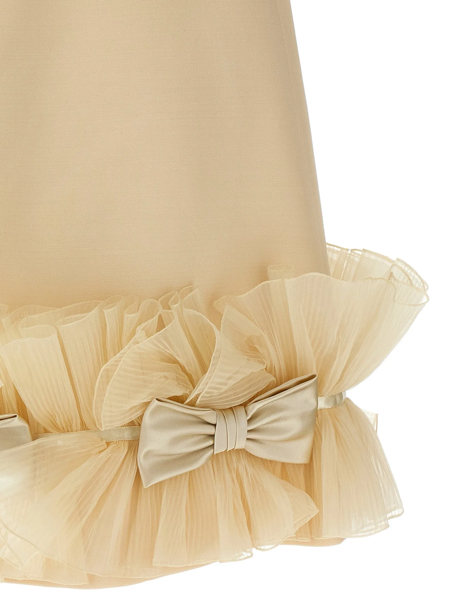 Valentino Garavani Pleated Ruffles Dress Dresses Beige sold by Wanan Luxury product image thumbnail 4