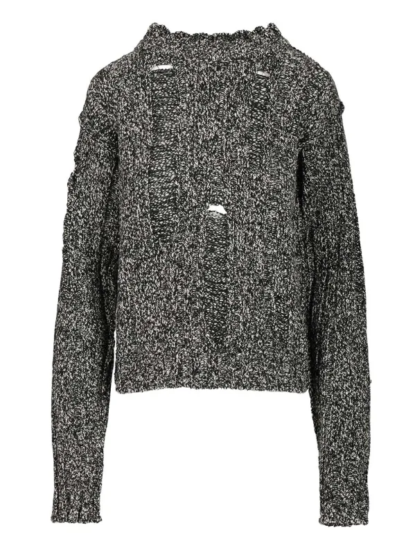 Mouliné Sweater Knitwear Black sold by Wanan Luxury