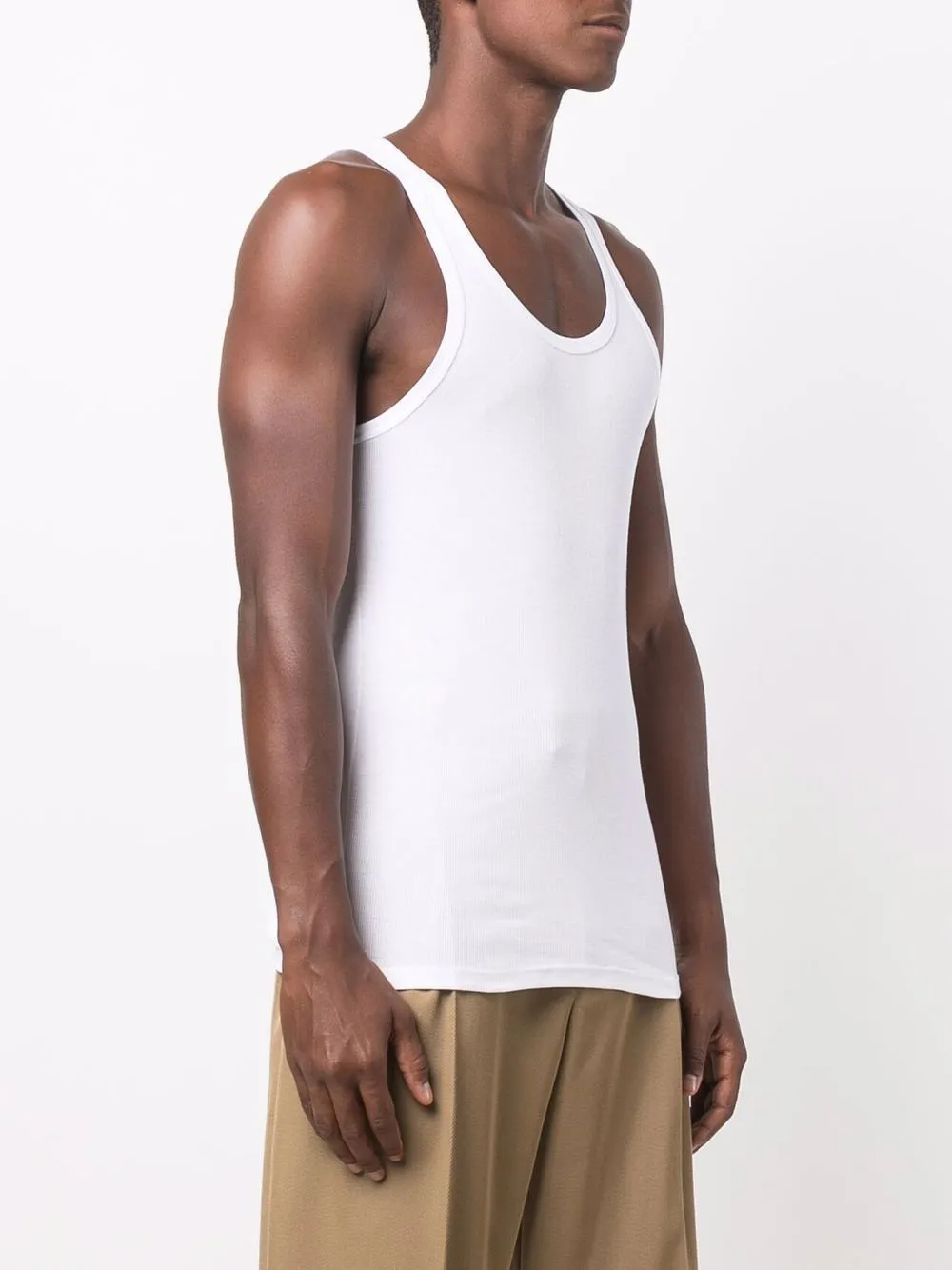 Cotton Blend Ribbed Tank Top sold by Wanan Luxury product image thumbnail 4