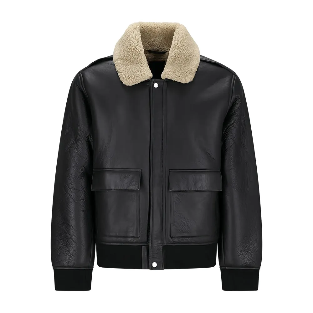 Leather Outerwears Black sold by Wanan Luxury