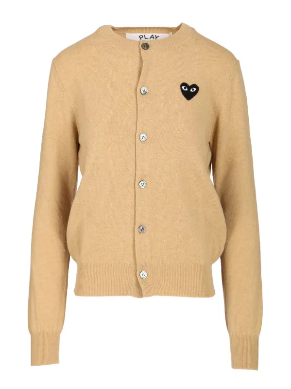 Wool Cardigan Knitwear Beige made by Comme des Garcons PLAY