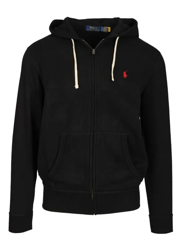 Cotton Blend Hoodie Sweatshirts Black made by Polo by Ralph Lauren