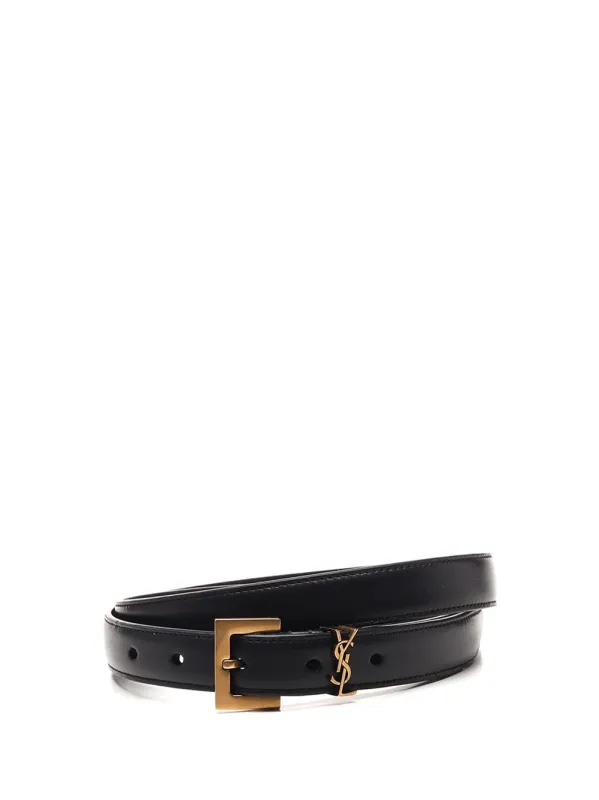 Ysl Logo Belt Belts Black sold by Wanan Luxury