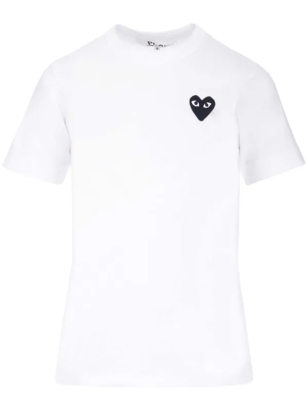 With Small Black Heart T-Shirt White sold by Wanan Luxury