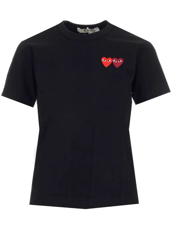Multi Hearts T-Shirt Black sold by Wanan Luxury