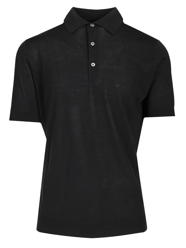 180s Wool Polo Polo Shirt Blue sold by Wanan Luxury