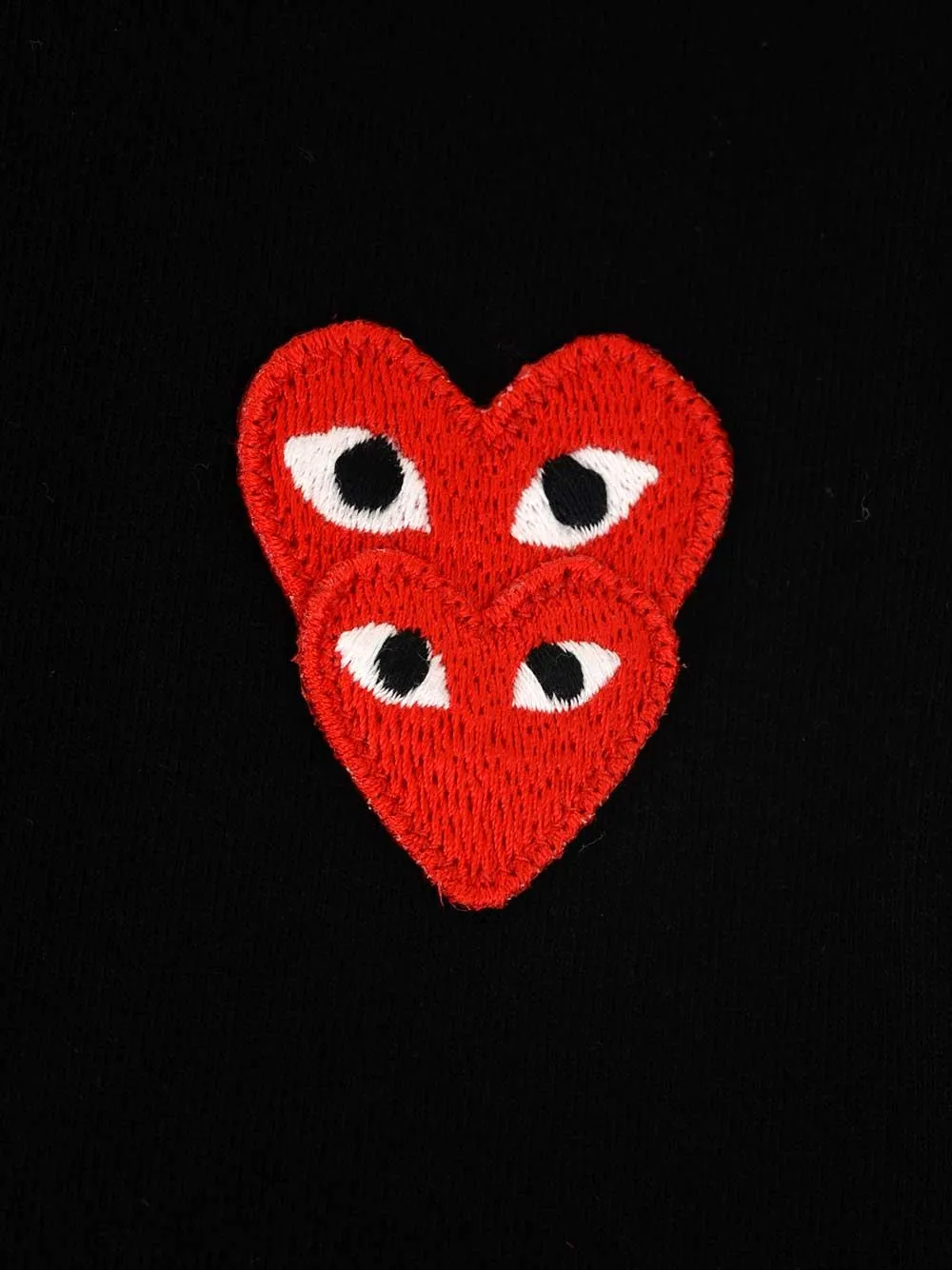 Double Red Hearts T-Shirt Black sold by Wanan Luxury product image thumbnail 3