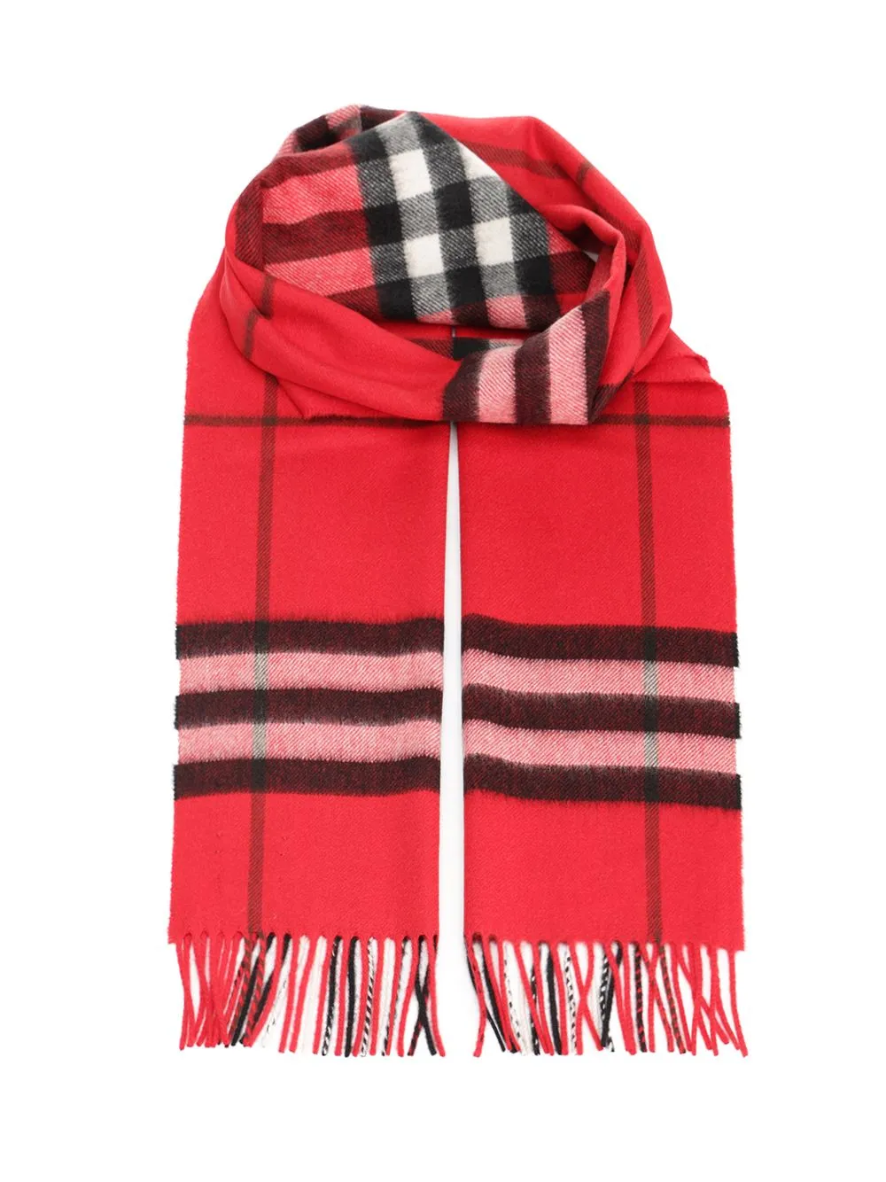 Check Cashmere Scarf Scarves And Foulards Red sold by Wanan Luxury