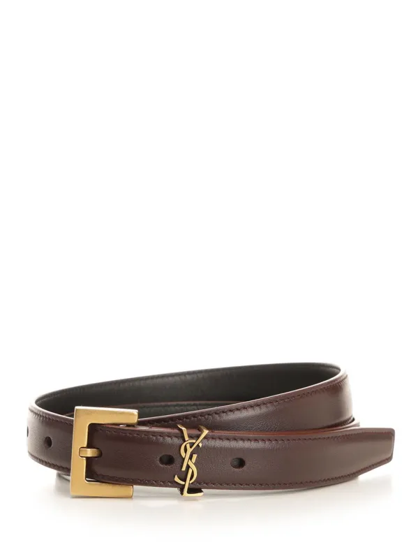 Ysl Logo Belt Belts Brown sold by Wanan Luxury