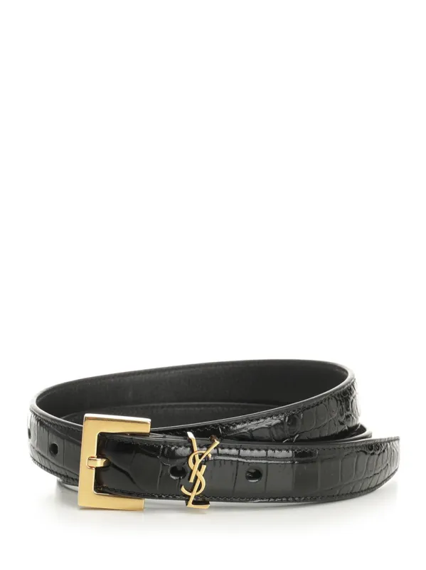 Ysl Logo Belt Belts Black sold by Wanan Luxury
