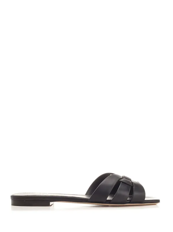 Nu Pieds Tribute Sandals Black sold by Wanan Luxury