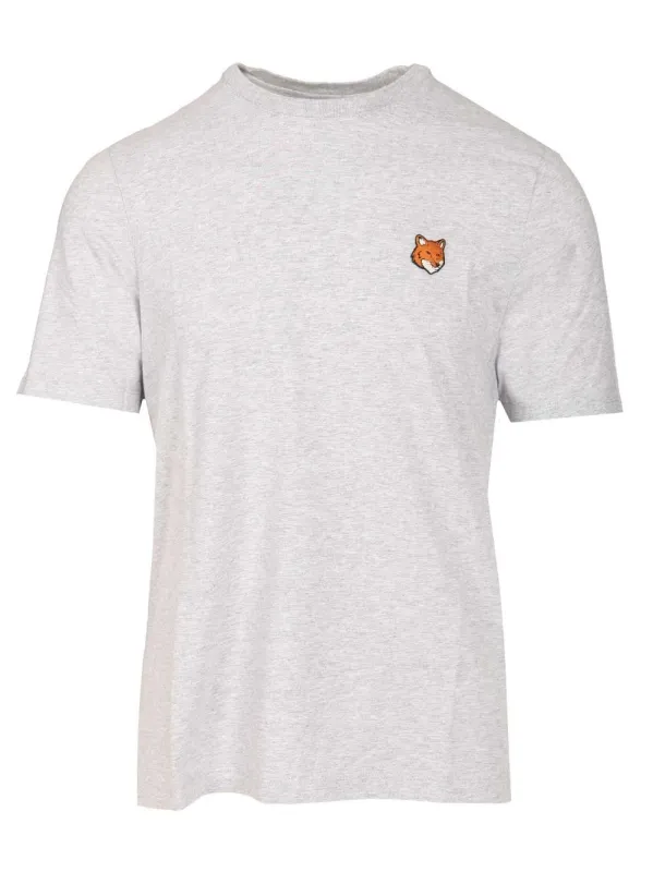 With Fox Head Embroidery T-Shirt Grey sold by Wanan Luxury