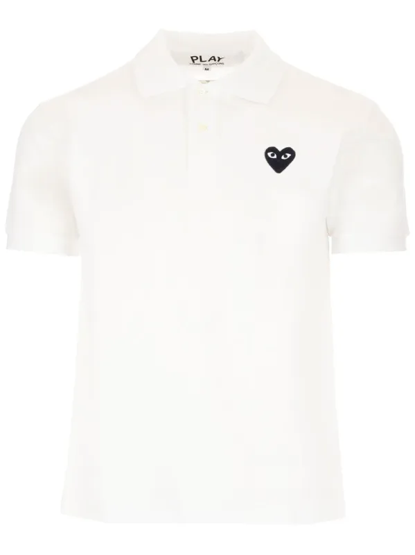 Black Heart Polo Shirt White sold by Wanan Luxury