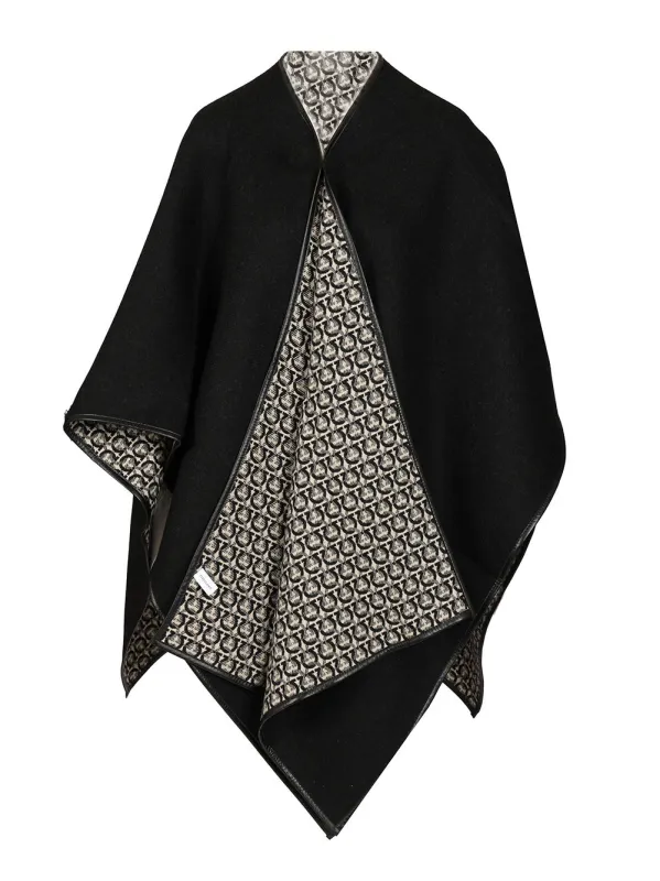 Gancini Scarves And Foulards Black made by Salvatore Ferragamo