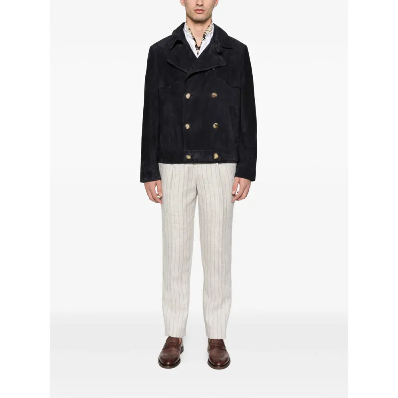 Leather Outerwears Blue sold by Wanan Luxury