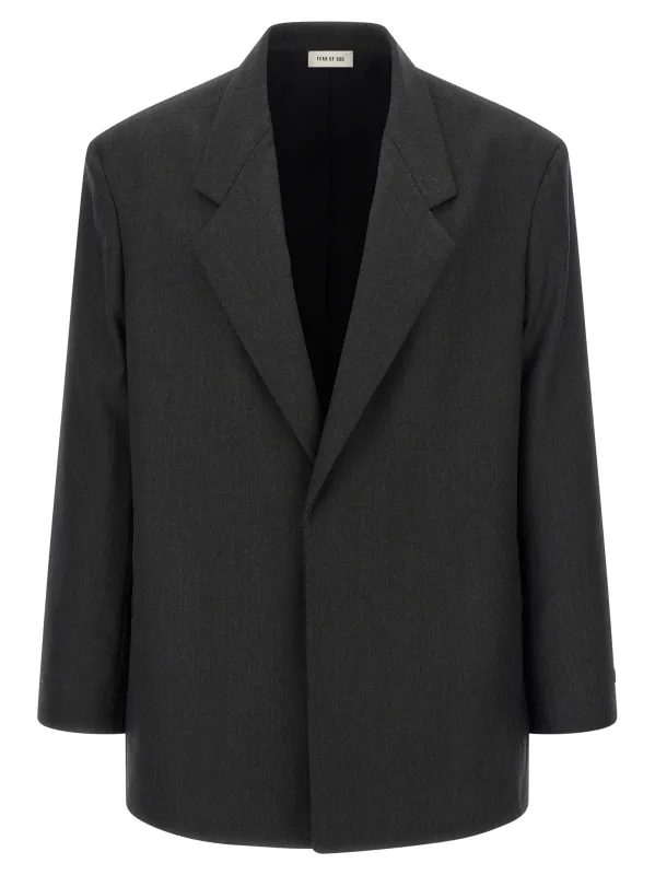 Single-Breasted Blazer Gray sold by Wanan Luxury