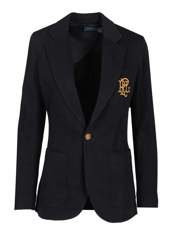Blue Jacquard Blazer Jackets Blue made by Polo by Ralph Lauren