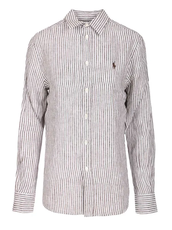Linen Shirt Shirts Grey made by Polo by Ralph Lauren