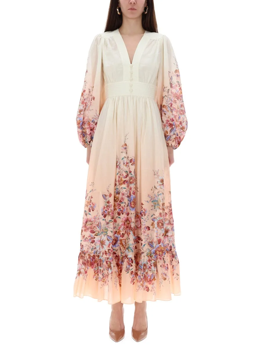 V-Neck Long Dress sold by Wanan Luxury product image thumbnail 3