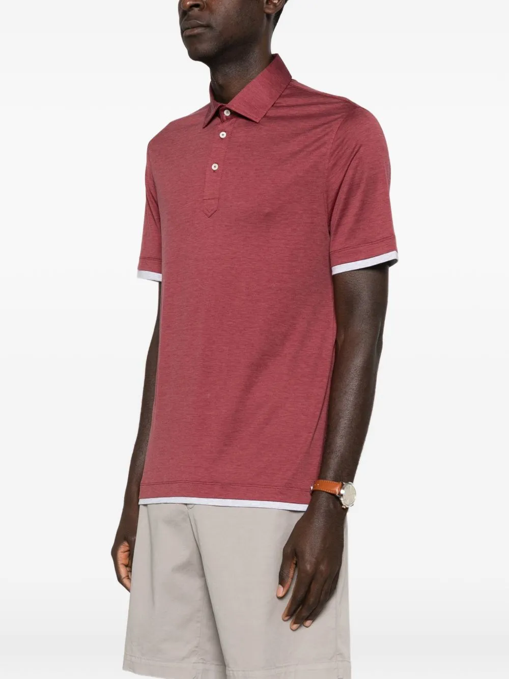 Silk And Cotton Polo Shirt sold by Wanan Luxury product image thumbnail 2