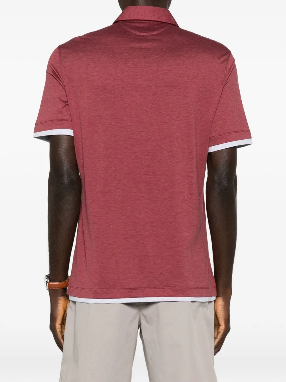 Silk And Cotton Polo Shirt sold by Wanan Luxury product image thumbnail 4