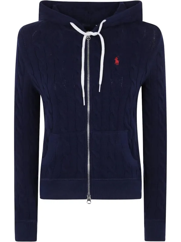 Cable-Knit Cotton Full-Zip Hoodie sold by Wanan Luxury