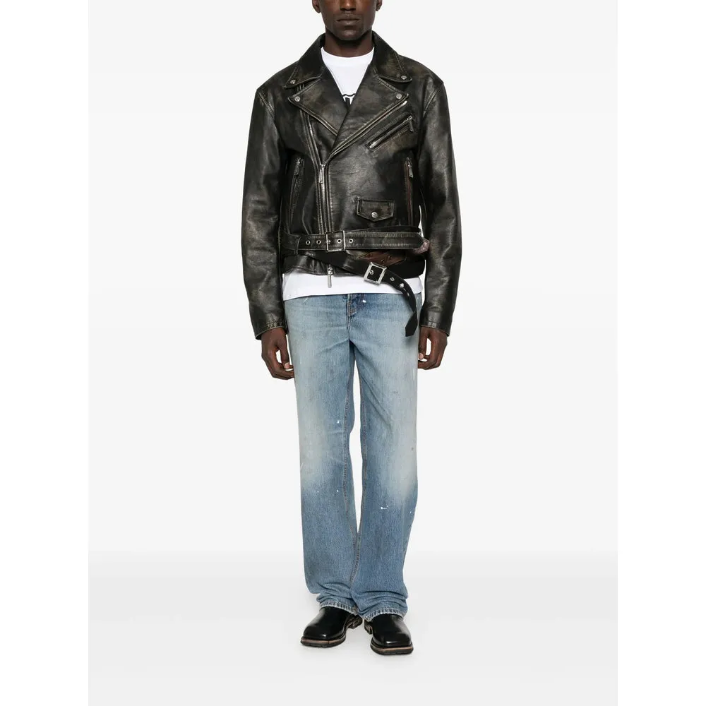 Leather Outerwears Black sold by Wanan Luxury product image thumbnail 4