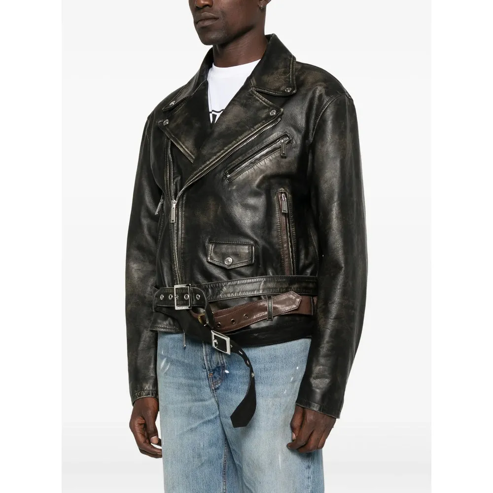 Leather Outerwears Black sold by Wanan Luxury product image thumbnail 2