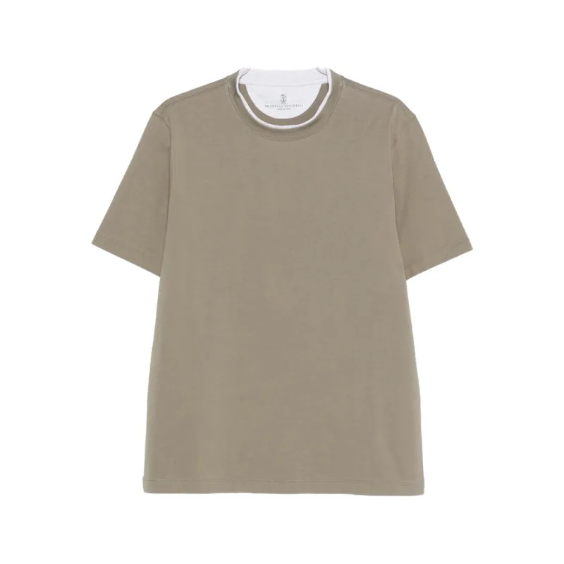 T Shirts Green made by Brunello Cucinelli