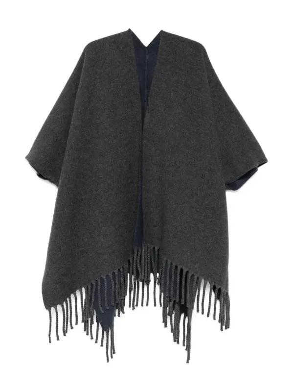 Open Poncho With Fringes made by Brunello Cucinelli