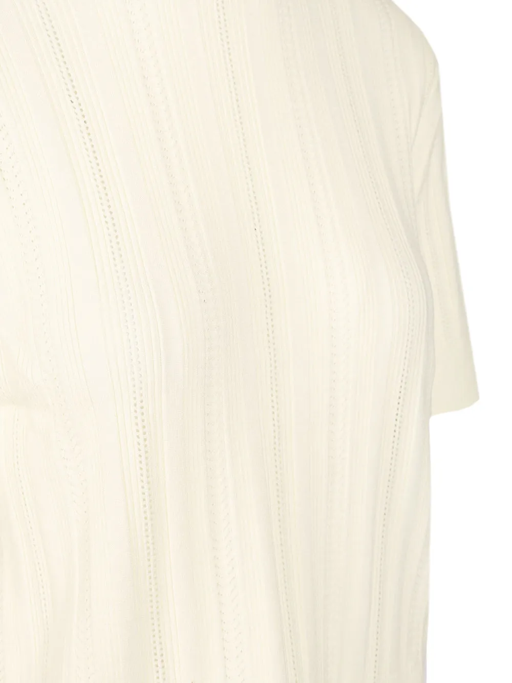 Braid Knit T-Shirt White sold by Wanan Luxury product image thumbnail 4