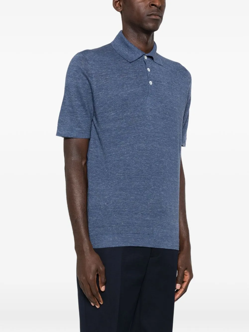 Linen And Cotton Blend Polo Shirt sold by Wanan Luxury product image thumbnail 3