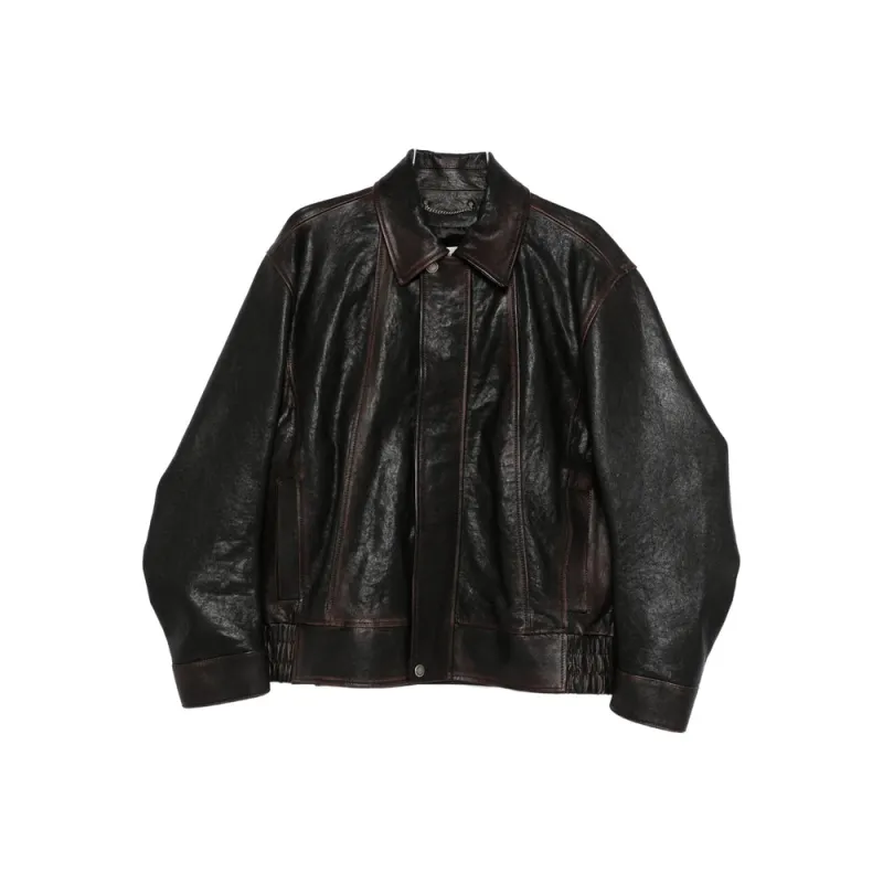 Leather Outerwears Brown sold by Wanan Luxury