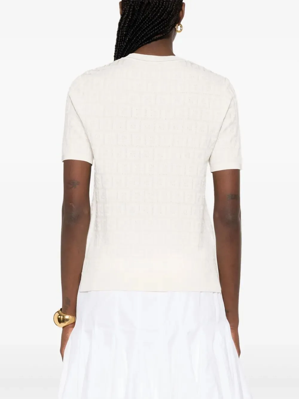 Ff Cotton And Viscose Short Sleeved Jumper sold by Wanan Luxury product image thumbnail 5