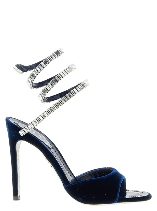 Spark Sandals Blue made by Rene Caovilla