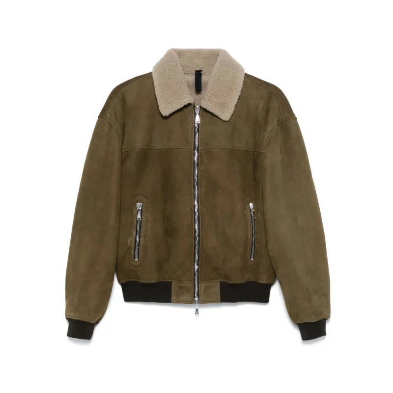 Leather Outerwears Green, Neutral sold by Wanan Luxury