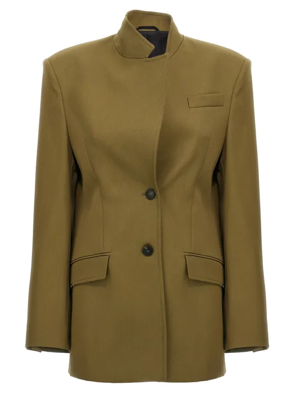 Maxi Shoulder Strap Blazer Blazers Green sold by Wanan Luxury