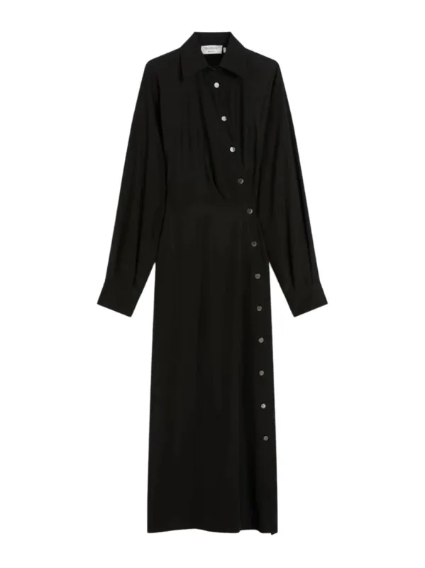 Asymmetrical Shirtdress - Black sold by Wanan Luxury