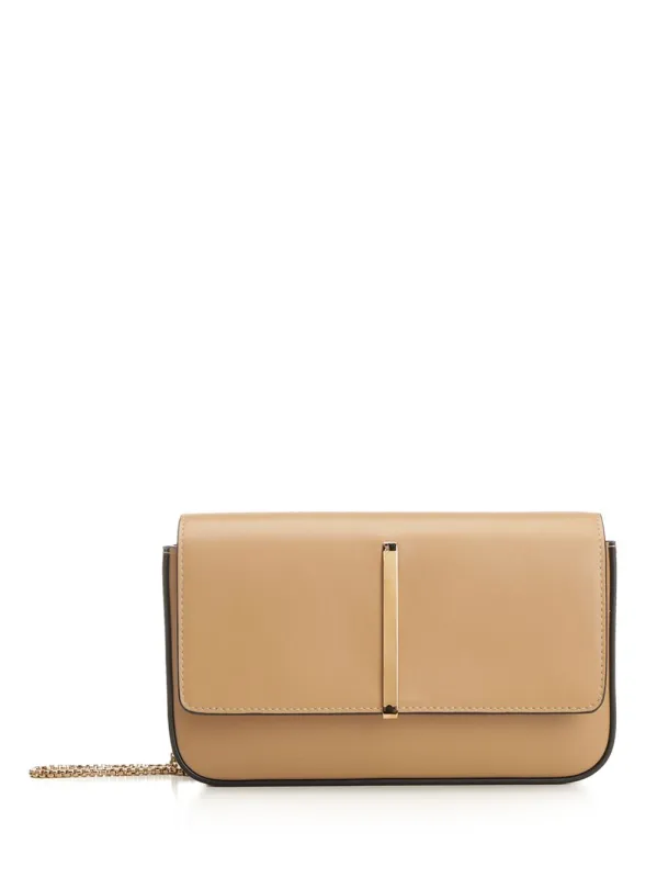 Mini Flap Bag Small Leather Goods Beige made by Tod's