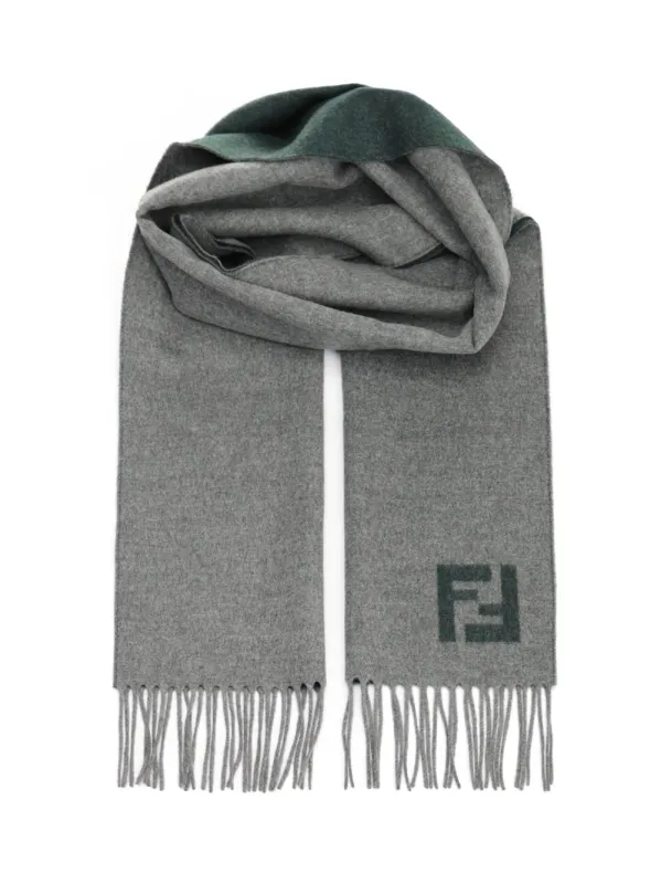 Ff Scarf Scarves And Foulards Grey sold by Wanan Luxury