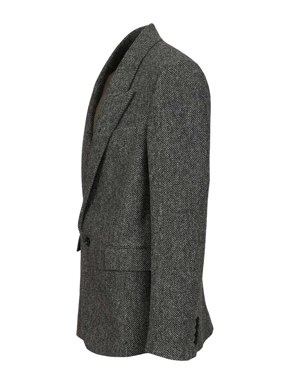 Worsted Wool Jacket Jackets Black sold by Wanan Luxury product image thumbnail 3
