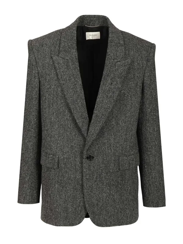 Worsted Wool Jacket Jackets Black sold by Wanan Luxury