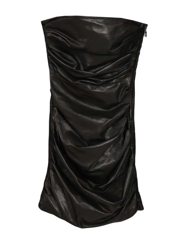 Leather Mini Dress Dresses Black sold by Wanan Luxury