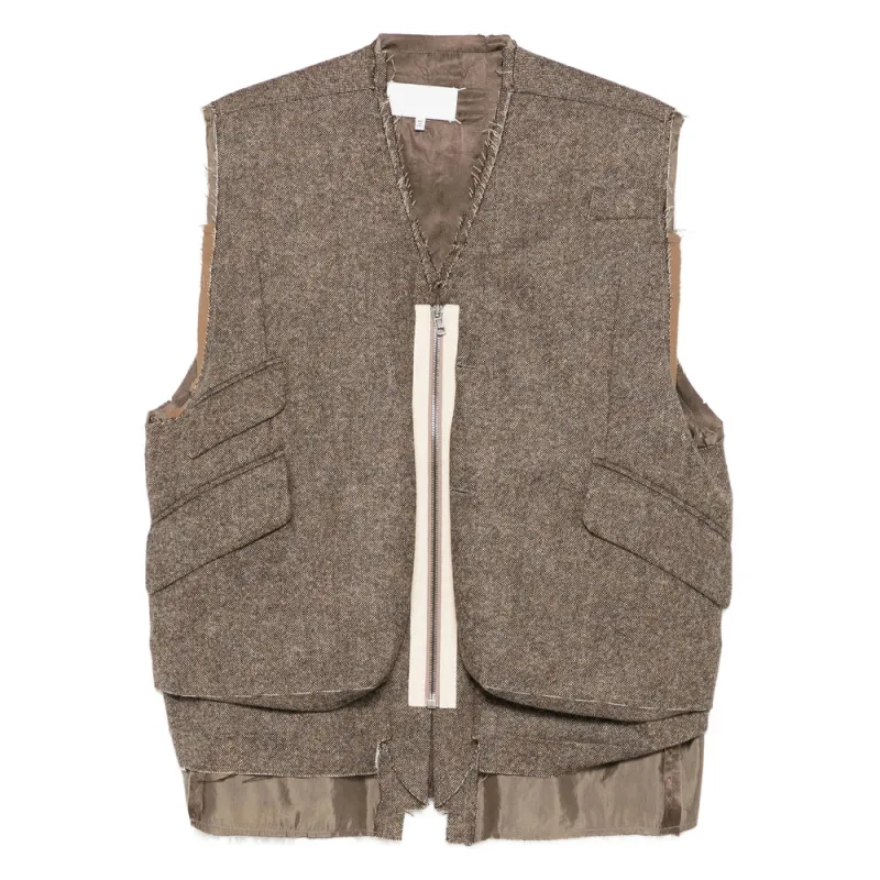 Outwear Waistcoats Brown sold by Wanan Luxury